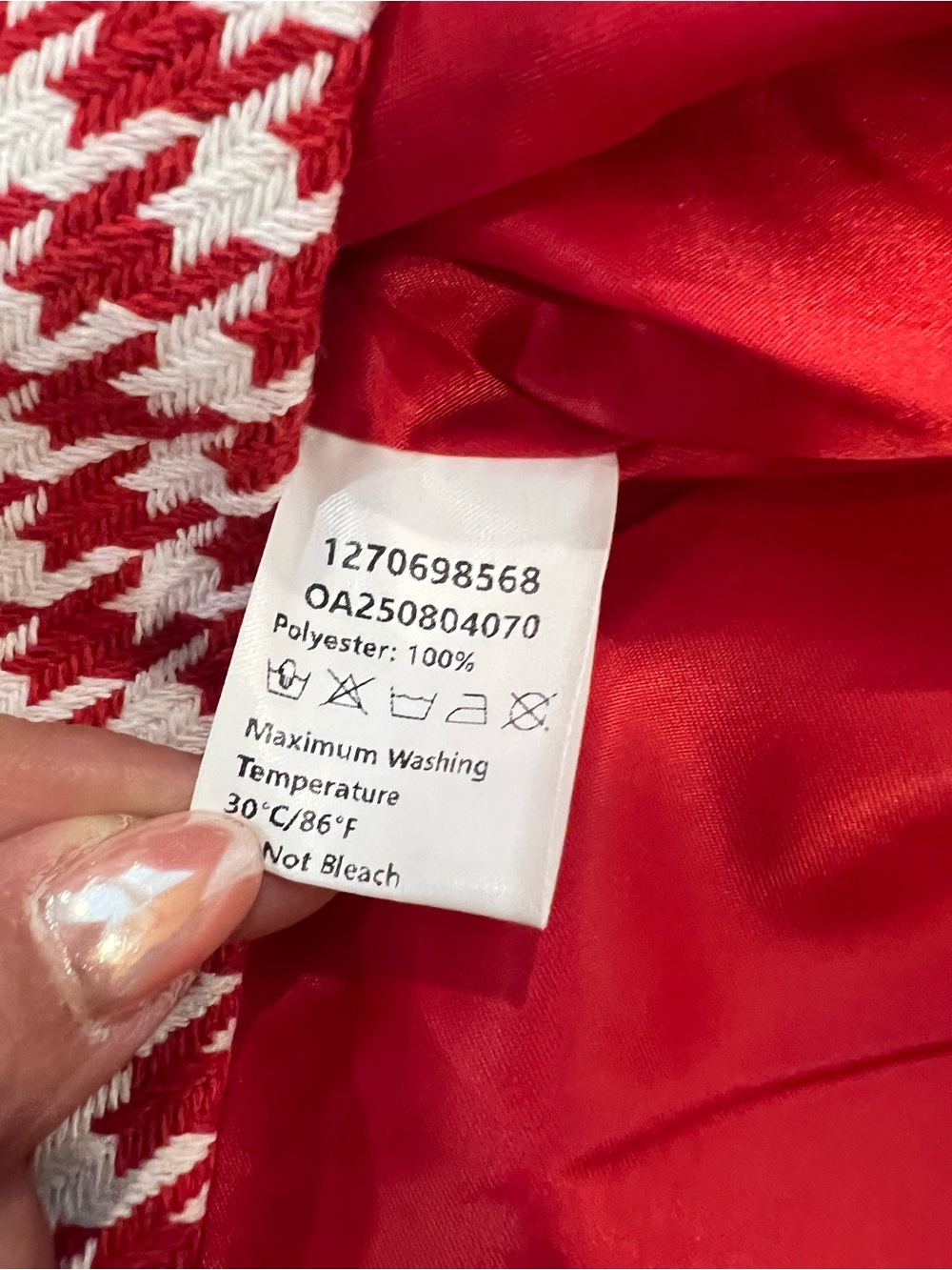 Commense Red White Houndstooth Sleeveless Mini Dress NWT Size Small Sold Out - Picture 9 of 9